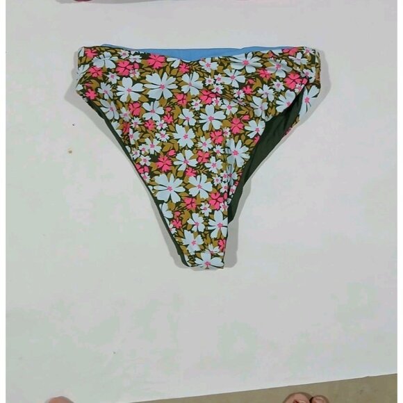 Maaji Crocodile Reversible Crop Cover-Up Jacket Bottoms Est Size XS Floral - Picture 6 of 12